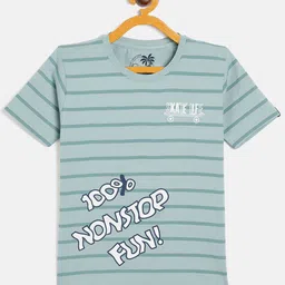 Duke Boys Striped Cotton Slim Fit T-shirt-image-90