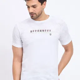 Duke Men Striped Typography Printed Slim Fit T-shirt-image-35