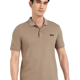 Calvin Klein Jeans Men Solid Round Neck Cotton Slim Fit T-shirt-image-45