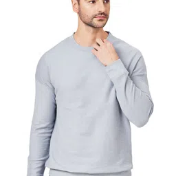 ZU Waffle Knit Drop Shoulder Sleeves Pure Cotton Pullover Sweatshirt-picture-53