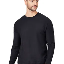 ZU Waffle Knit Drop Shoulder Sleeves Pure Cotton Pullover Sweatshirt-picture-14
