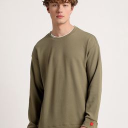 THE BEAR HOUSE Round Neck Relaxed Fit Drop Shoulder Sleeves Sweatshirt-image-15