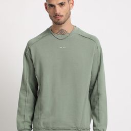 THE BEAR HOUSE Round Neck Terry Cotton Pullover Sweatshirt-image-79