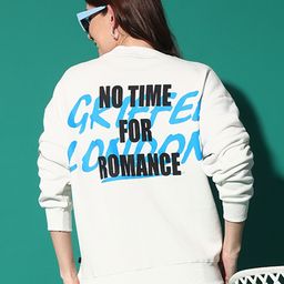 GRIFFEL Women Printed Round Neck Sweatshirt-image-6