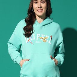 GRIFFEL Women Printed Hooded Sweatshirt-picture-12