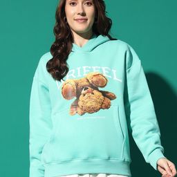 GRIFFEL Women Printed Hooded Pullover Sweatshirt-image-40