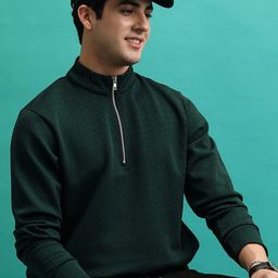 HIGHLANDER Geometric Printed Mock Collar Pullover Sweatshirt-picture-26
