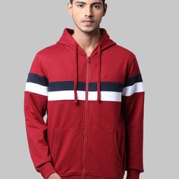 Parx Men Maroon Hooded Sweatshirt-image-66