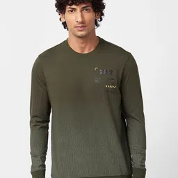 SPYKAR Round Neck Slim Fit Sweatshirt-image-1