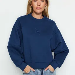 Trendyol Round Neck Long Sleeves Pullover Sweatshirt-image-87