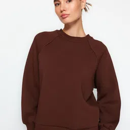 Trendyol Drop Shoulder Pure Cotton Pullover-picture-32