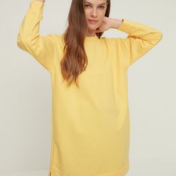 Trendyol Round Neck Longline Pullover Sweatshirt-image-37