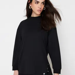 Trendyol High Neck Longline Pullover Sweatshirt-picture-37