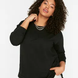 Trendyol Plus Size Round Neck Pullover Sweatshirt-picture-15