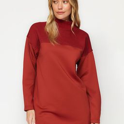 Trendyol High Neck Longline Pullover Sweatshirt-image-46