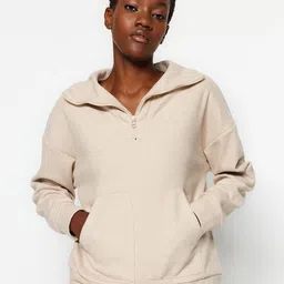 Trendyol Mock Neck Half Zipper Sweatshirt-image-27