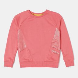 Jockey Girls Super Combed Cotton French Terry Printed Sweatshirt With Front Pockets - AG43-image-67
