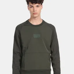 Arrow New York Men Green Sweatshirt-image-92