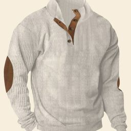 StyleCast Men Self Design High Neck Sweatshirt-picture-0