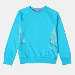 Jockey Girls Super Combed Cotton French Terry Printed Sweatshirt With Front Pockets - AG43-image-79