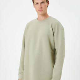 Koton Round Neck Pullover Sweatshirt-image-7