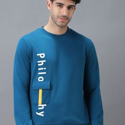 Urbano Fashion Men Cotton Graphic Print Round Neck Sweatshirt-image-46