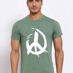 FERANOID Men Green Printed Bio Finish T-shirt-image-39