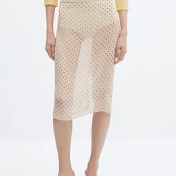 MANGO Polka Dots Printed Sheer Midi Skirt-picture-11
