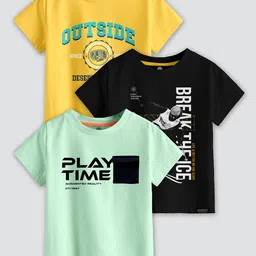 CODEZ Boys 3 Printed T-shirt-image-76