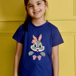 NUSYL Girls Graphic Printed Round Neck Cotton T-shirt-28