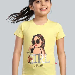 3PIN Girls Printed Round Neck T-shirt-image-55
