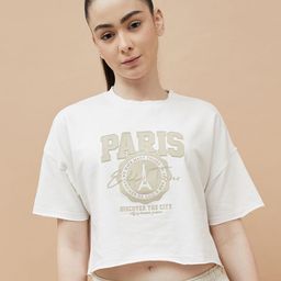 Kappa Women Graphic Printed Round Neck Cotton T-shirt-image-68