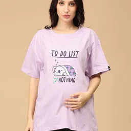 The Mom Store Women Printed T-shirt-image-45