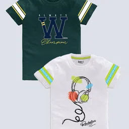 BAESD Boys Pack Of 2 Graphic Printed Pure Cotton T-shirt-picture-8