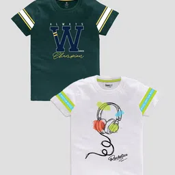 BAESD Boys Pack Of 2 Graphic Printed Cotton T-shirt-image-29