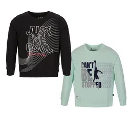 3PIN Boys Pack Of 2 Typography Printed Cotton T-shirts-image-12