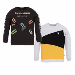 3PIN Boys Pack Of 2 Long Sleeves Cotton T-shirts-image-82
