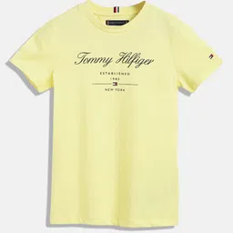 Tommy Hilfiger Boys Typography Printed Pure Cotton T-shirt-32