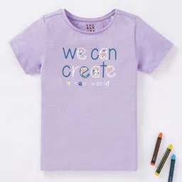Ed-a-Mamma Girls Typography Printed Cotton T-shirt-image-47