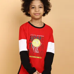V-Mart Boys Typography Printed Cotton T-shirt-image-62