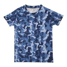 Masculino Latino Boys Camouflage Printed Round Neck T-shirt-image-43