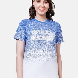 NUEVOSDAMAS Typography Printed Cotton T-shirt-image-47