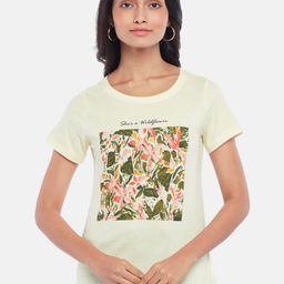 Honey by Pantaloons Women Yellow Floral Printed T-shirt-picture-25