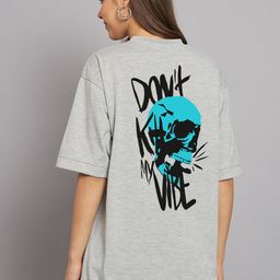 Imsa Moda Graphic Printed Oversized Longline Cotton T-shirt-image-95