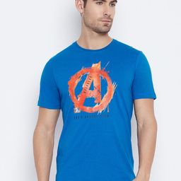 Marvel by Wear Your Mind Men Blue Orange Printed Cotton Pure Cotton T-shirt-image-43