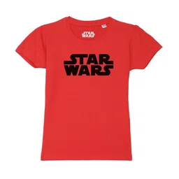 Star Wars by Wear Your Mind Girls Red Typography Star Wars Printed T-shirt-image-98