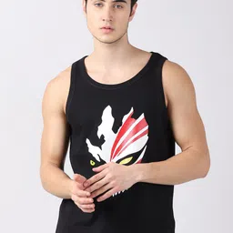 Bushirt Men Black Printed Cotton T-shirt-image-39