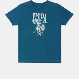 U.S. Polo Assn. Kids Boys Brand Logo Printed Pure Cotton T-shirt-picture-47
