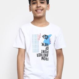 V-Mart Boys Typography Printed Cotton Lycra T-shirt-picture-36