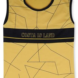earth conscious Boys Yellow Typography Printed T-shirt-image-100